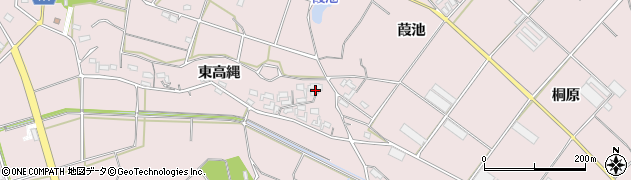 愛知県豊橋市老津町（東高縄）周辺の地図