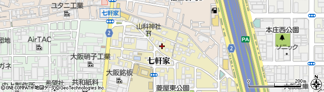 大阪府東大阪市七軒家9周辺の地図
