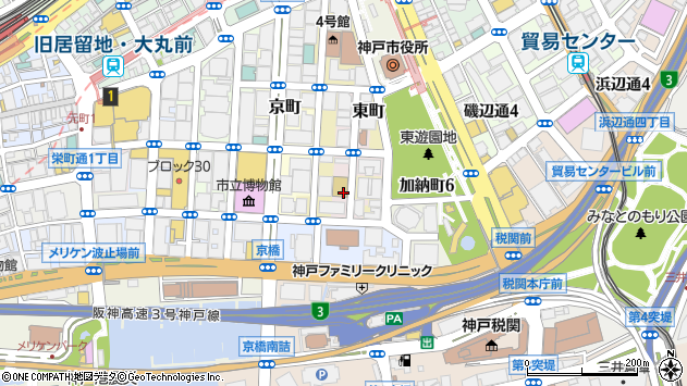 〒650-0032 兵庫県神戸市中央区伊藤町の地図