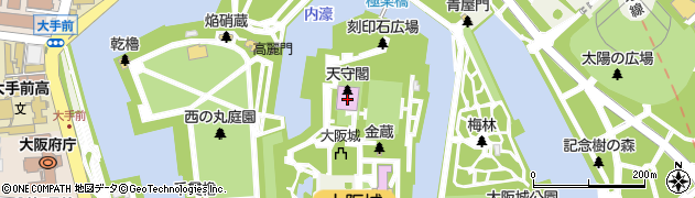 大阪城天守閣周辺の地図