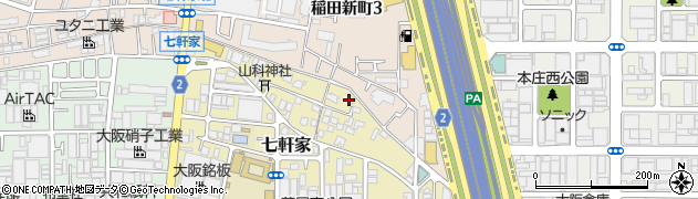 大阪府東大阪市七軒家11周辺の地図