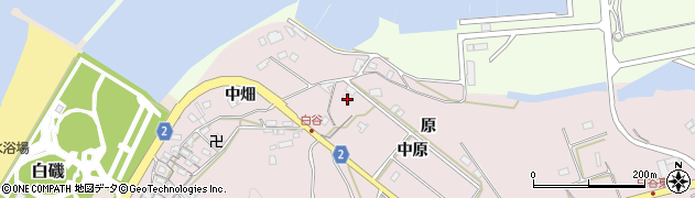 愛知県田原市白谷町中原99周辺の地図