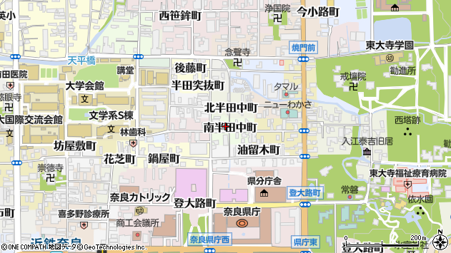 〒630-8281 奈良県奈良市南半田中町の地図
