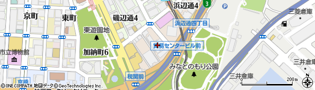 兵庫県神戸市中央区浜辺通周辺の地図