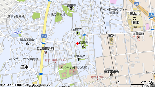 〒514-0821 三重県津市垂水の地図