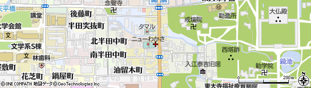 奈良県奈良市押上町周辺の地図
