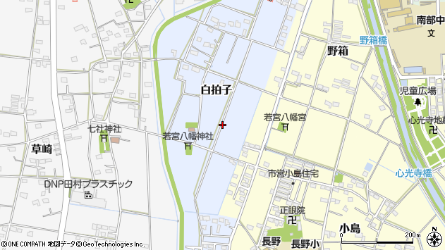 〒438-0066 静岡県磐田市白拍子の地図