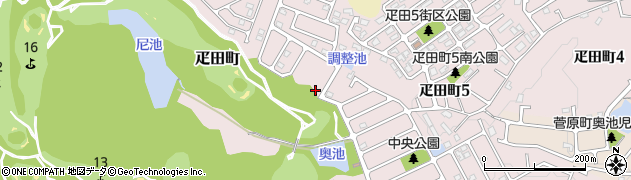奈良県奈良市疋田町周辺の地図