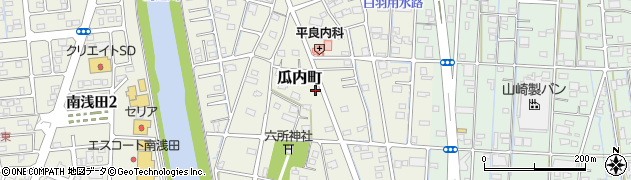 静岡県浜松市中央区瓜内町周辺の地図