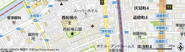 毎日新聞岡島新聞舗京町堀出張所周辺の地図