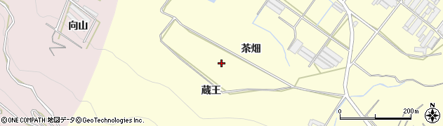 愛知県田原市浦町（茶畑）周辺の地図