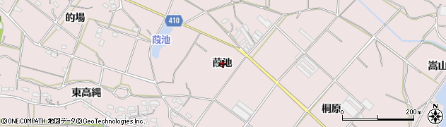 愛知県豊橋市老津町葭池周辺の地図