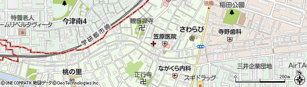 大阪府東大阪市稲田本町3丁目25周辺の地図