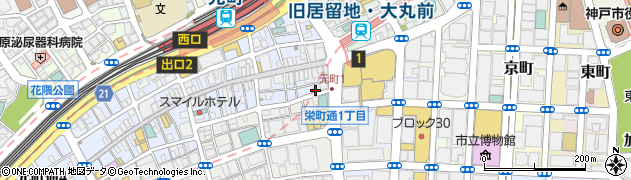 神戸牛鉄板焼ステーキ 大地周辺の地図