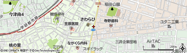 稲田周辺の地図