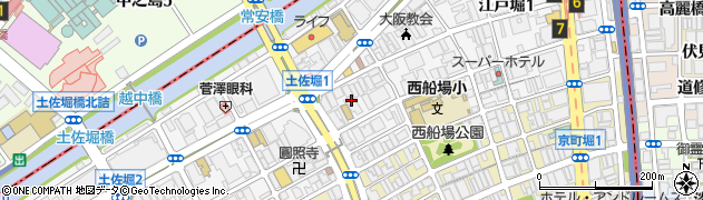 大阪府大阪市西区江戸堀1丁目25周辺の地図