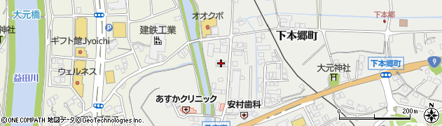島根県益田市下本郷町57周辺の地図