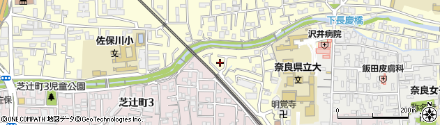 奈良県奈良市法蓮桜町周辺の地図