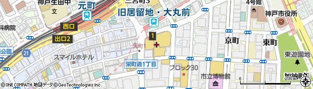 大丸神戸店周辺の地図