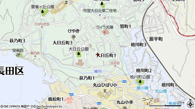 〒653-0872 兵庫県神戸市長田区大日丘町の地図