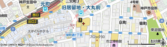 ユーハイム　大丸神戸店周辺の地図