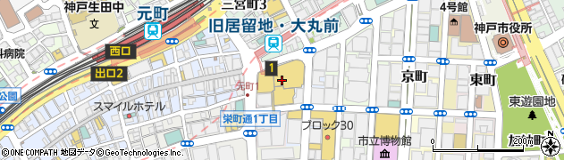 神戸開花亭周辺の地図