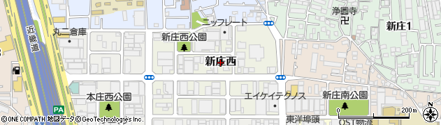 大阪府東大阪市新庄西周辺の地図