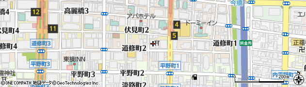 ニッポンレンタカー北浜営業所周辺の地図