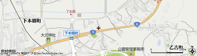 島根県益田市下本郷町871周辺の地図