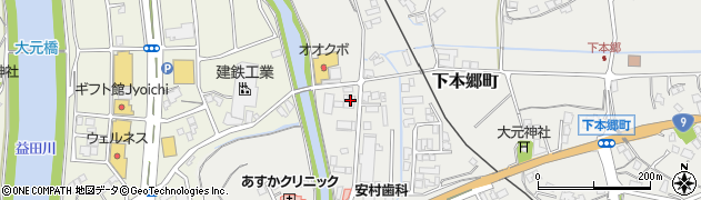 島根県益田市下本郷町55周辺の地図