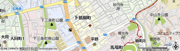 兵庫県神戸市兵庫区下祇園町周辺の地図