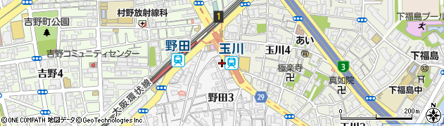 大阪王将 野田店周辺の地図
