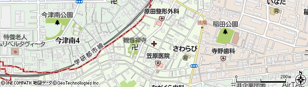 大阪府東大阪市稲田本町3丁目周辺の地図