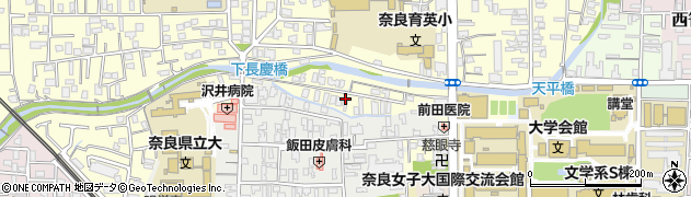 奈良県奈良市法蓮南町周辺の地図