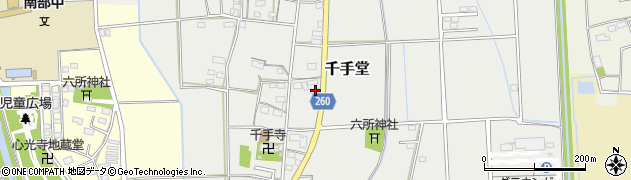 静岡県磐田市千手堂742周辺の地図