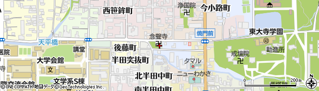 念聲寺周辺の地図