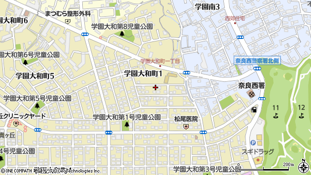 〒631-0041 奈良県奈良市学園大和町の地図