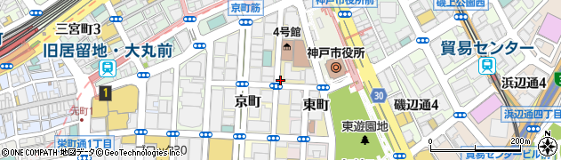 兵庫県神戸市中央区江戸町周辺の地図