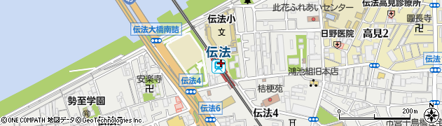 伝法駅周辺の地図