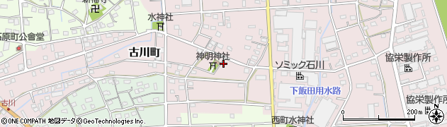 静岡県浜松市中央区古川町周辺の地図