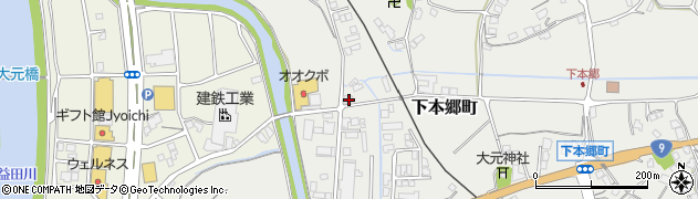 島根県益田市下本郷町52周辺の地図