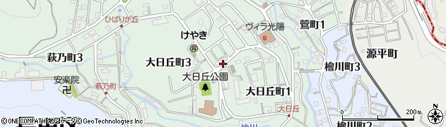兵庫県神戸市長田区大日丘町周辺の地図