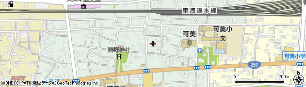 静岡県浜松市中央区増楽町周辺の地図