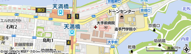 大阪府大阪市中央区大手前1丁目周辺の地図
