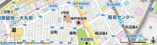 神戸市役所周辺の地図