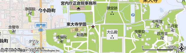 奈良県奈良市東大寺境内町周辺の地図