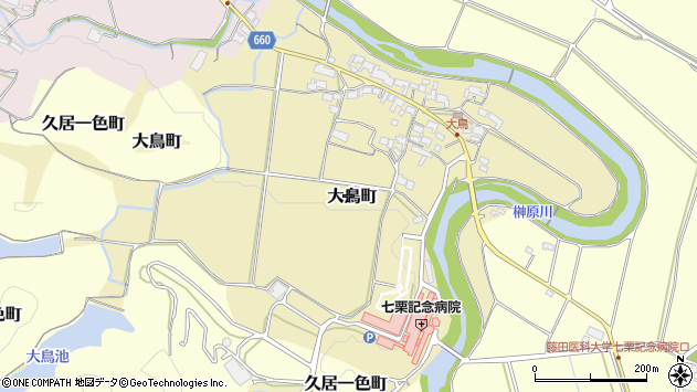 〒514-1257 三重県津市大鳥町の地図