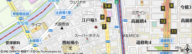 大阪府大阪市西区江戸堀1丁目10周辺の地図