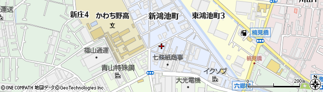 大阪府東大阪市新鴻池町3周辺の地図