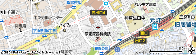 兵庫県神戸市中央区下山手通5丁目7-7周辺の地図